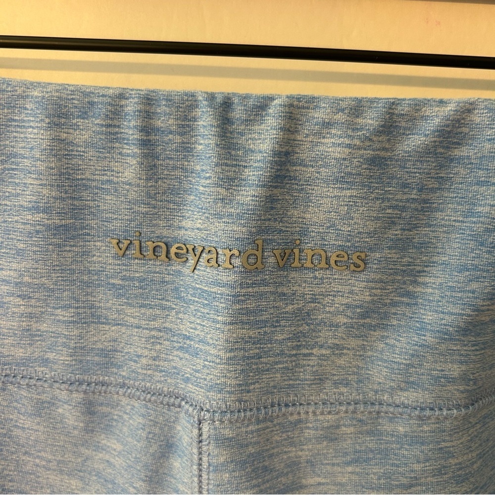 Vineyard Vines Women’s Blue Side Pocket Cropped Leggings, Size Large - Picture 9 of 11
